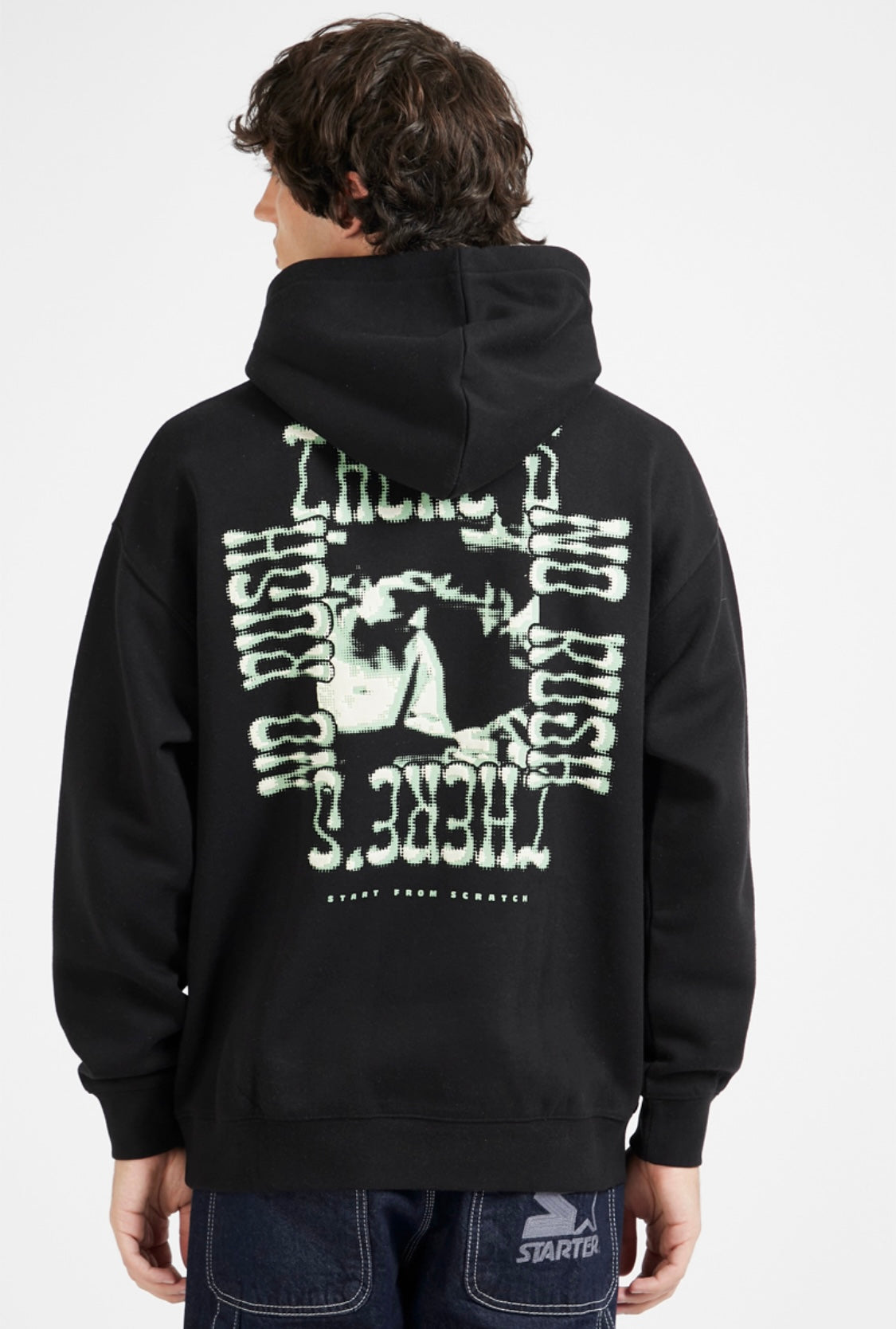 Hoodie p&b over size Noir